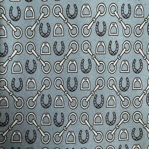 ISO Hermes twilly, blue with horseshoes